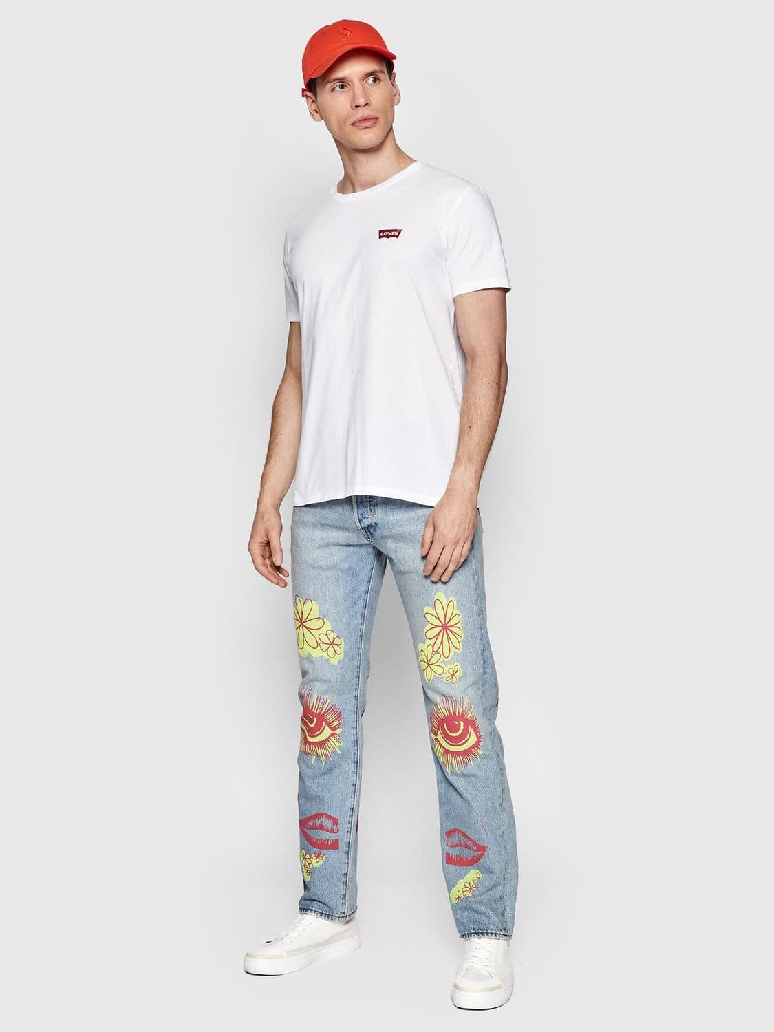 새제품 1960's 일본 리바이스 501 BIC E 데님 히피끝장 그래픽 상품이미지1