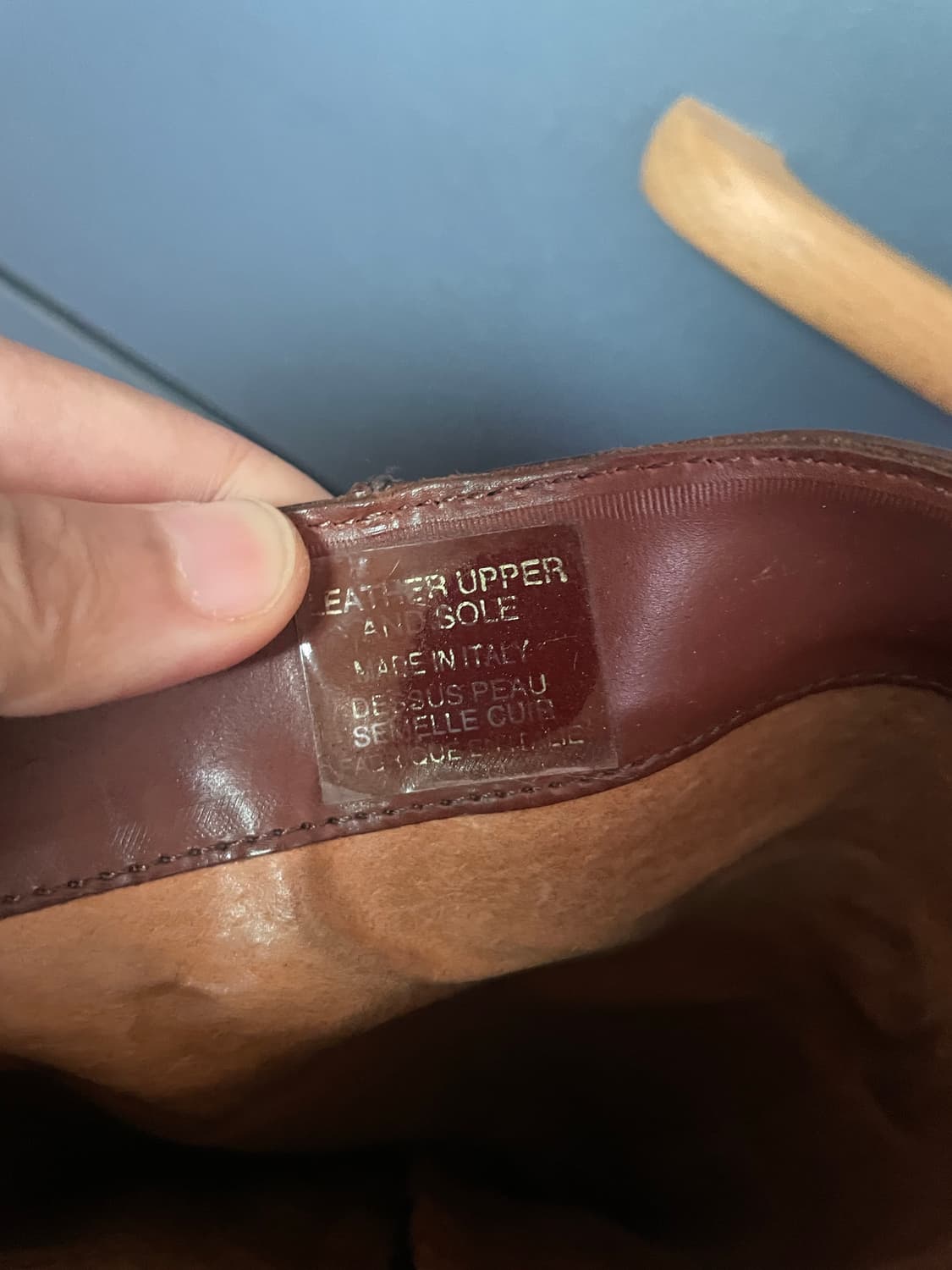 Made in Italy 브라운 보테가st 롱 웨스턴 바이커 가죽 부츠 상품이미지3