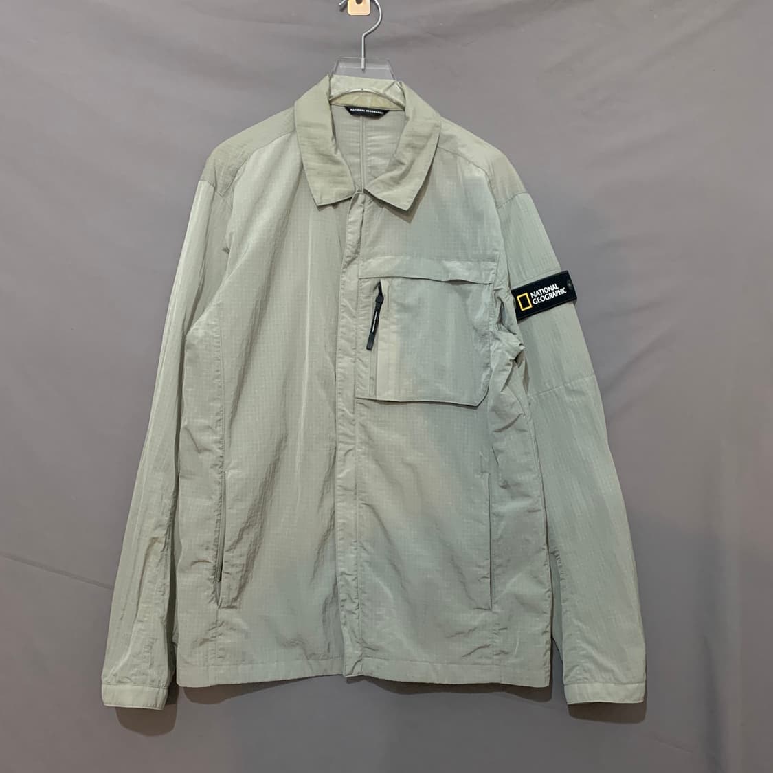 L 내셔널지오그래픽 립조직 집업 바람막이 셔츠 자켓 셔켓 상품이미지2