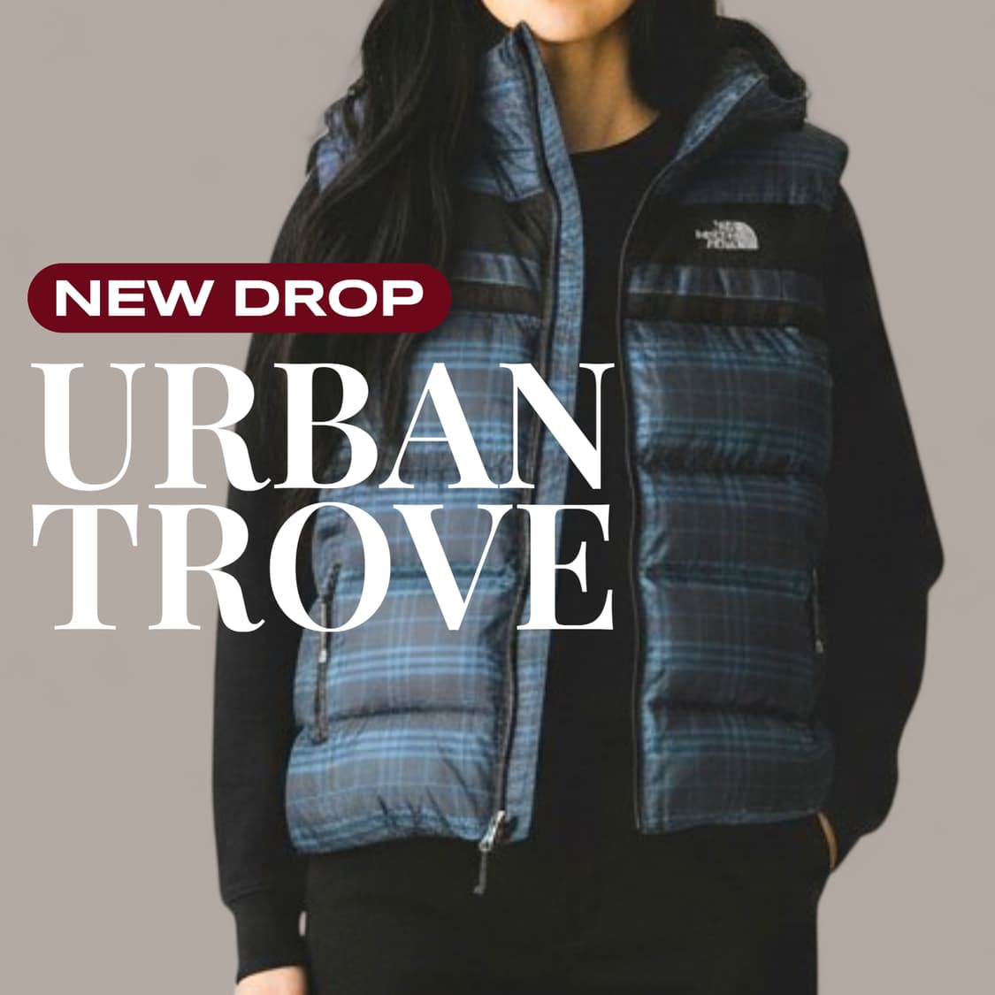 🖤 노스페이스 체크 다운 베스트 상품이미지1