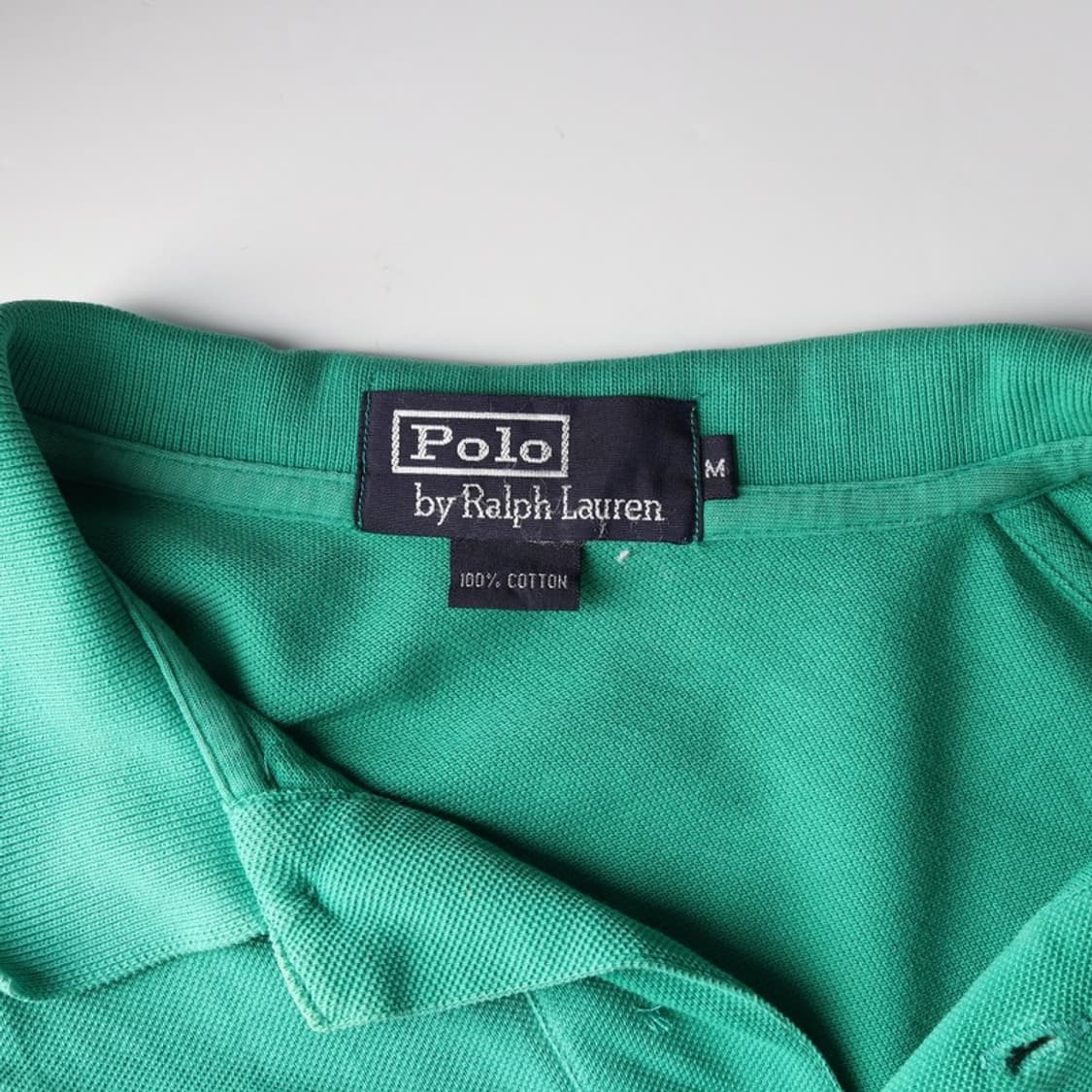 폴로 랄프로렌 트리플 포니 자수 그린 반팔 카라티 M 상품이미지5