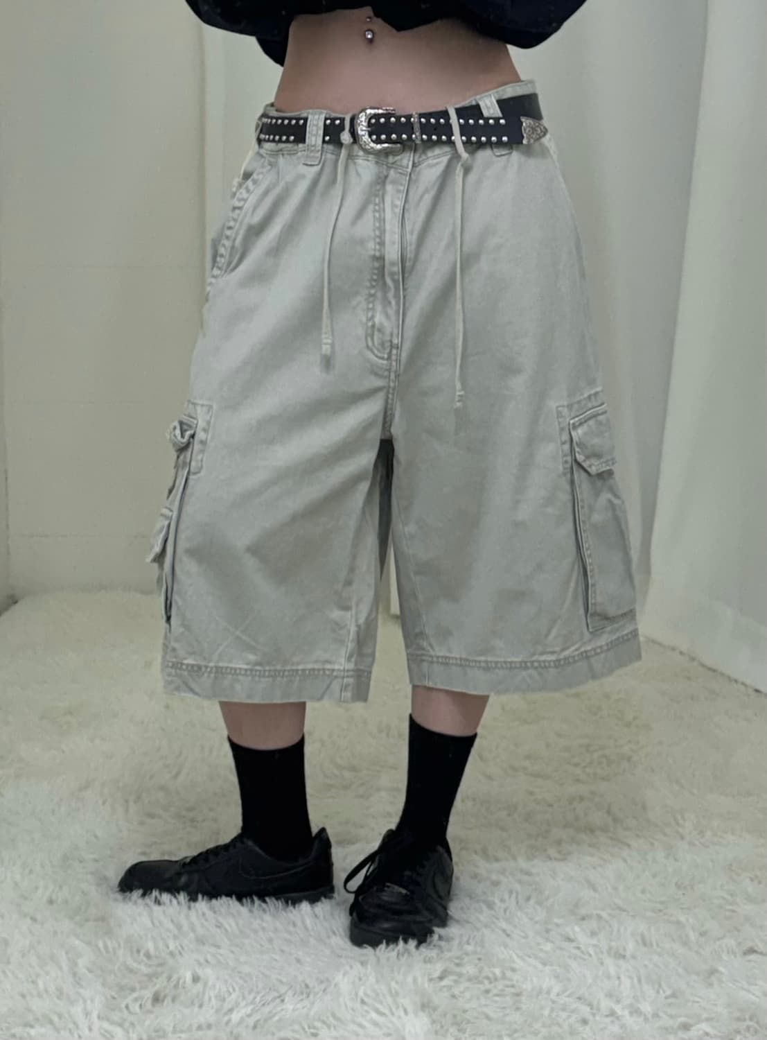 빈티지 와이드포켓 버뮤다카고팬츠 상품이미지2