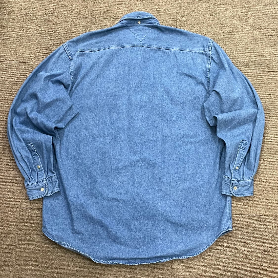 (M) 90s Tommy 올드 타미힐피거 데님 셔츠 상품이미지4