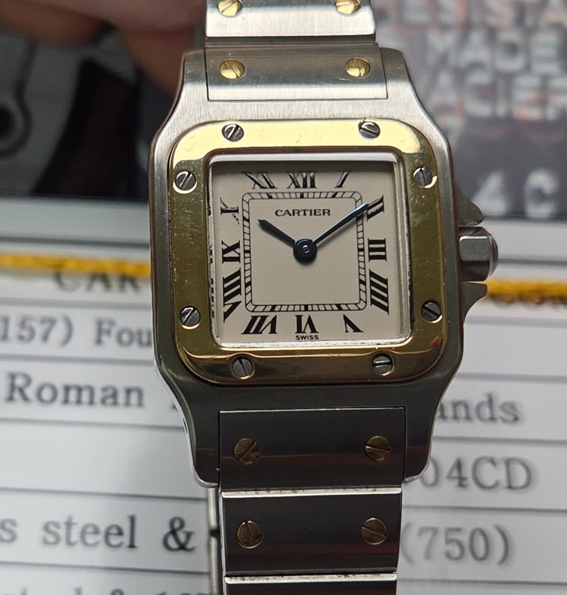 까르띠에 산토스 갈베 18K콤비 쿼츠 여성용 (감정서 포함) 상품이미지1