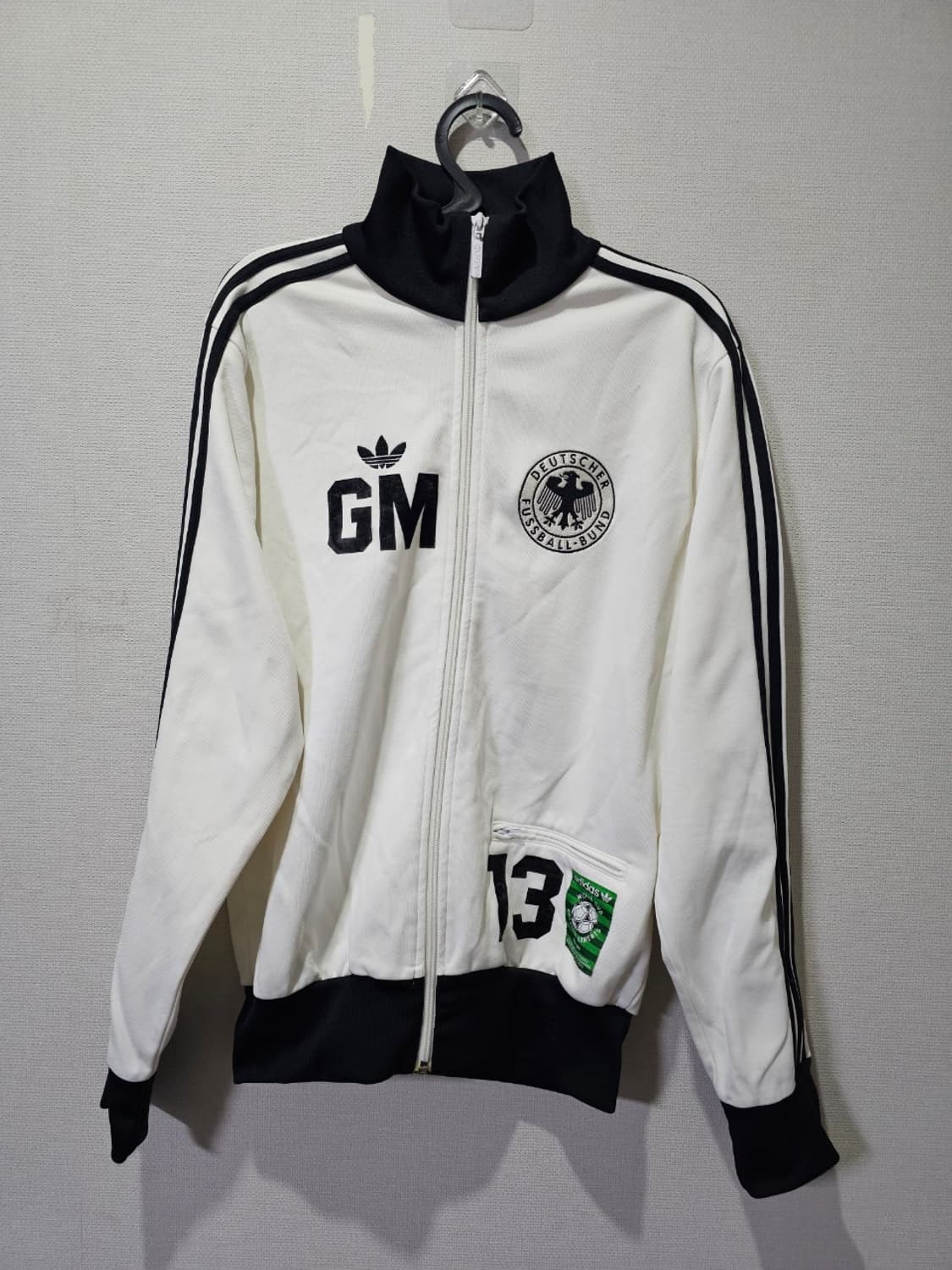 아디다스 독일 게르트뮐러 화이트 트랙탑 져지집업 90 / S 상품이미지1