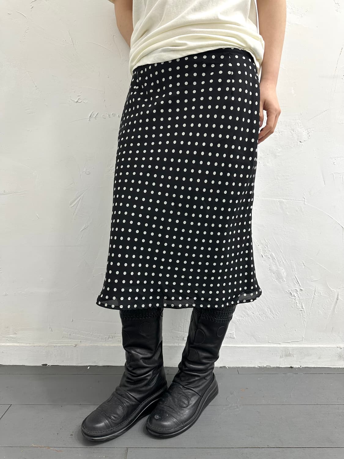 dot midi skirt 상품이미지1