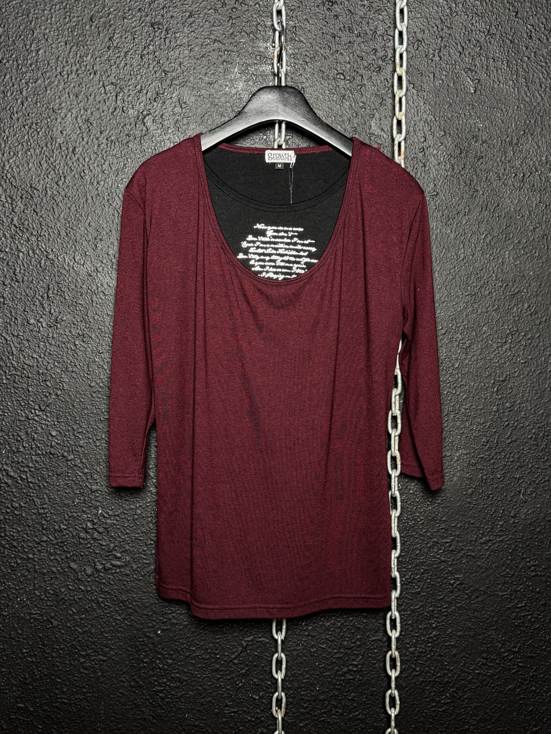 in the attic - Layered 3/4 Sleeve Tshirt 상품이미지6