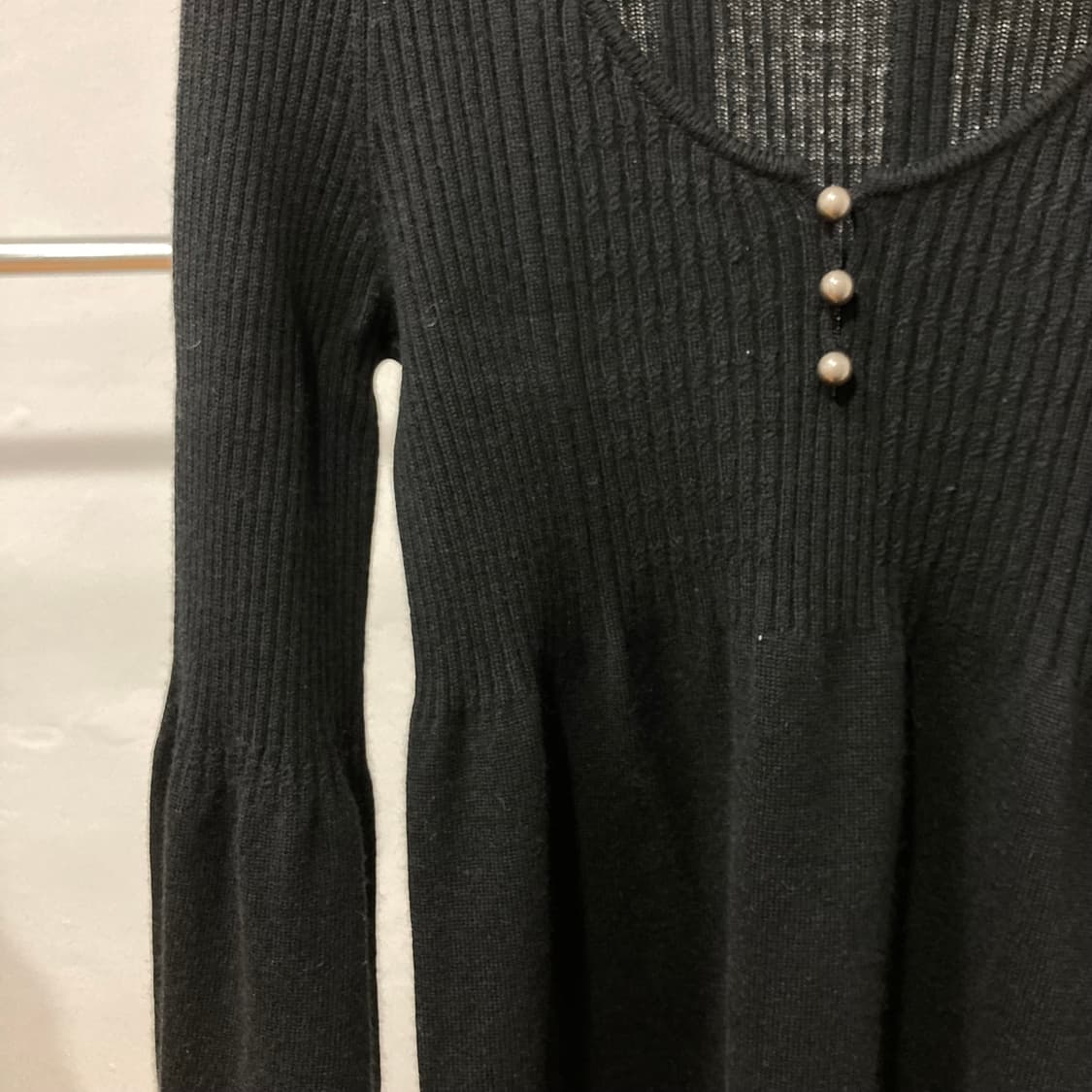 빈티지 레이스 디테일 니트 블라우스 상품이미지4