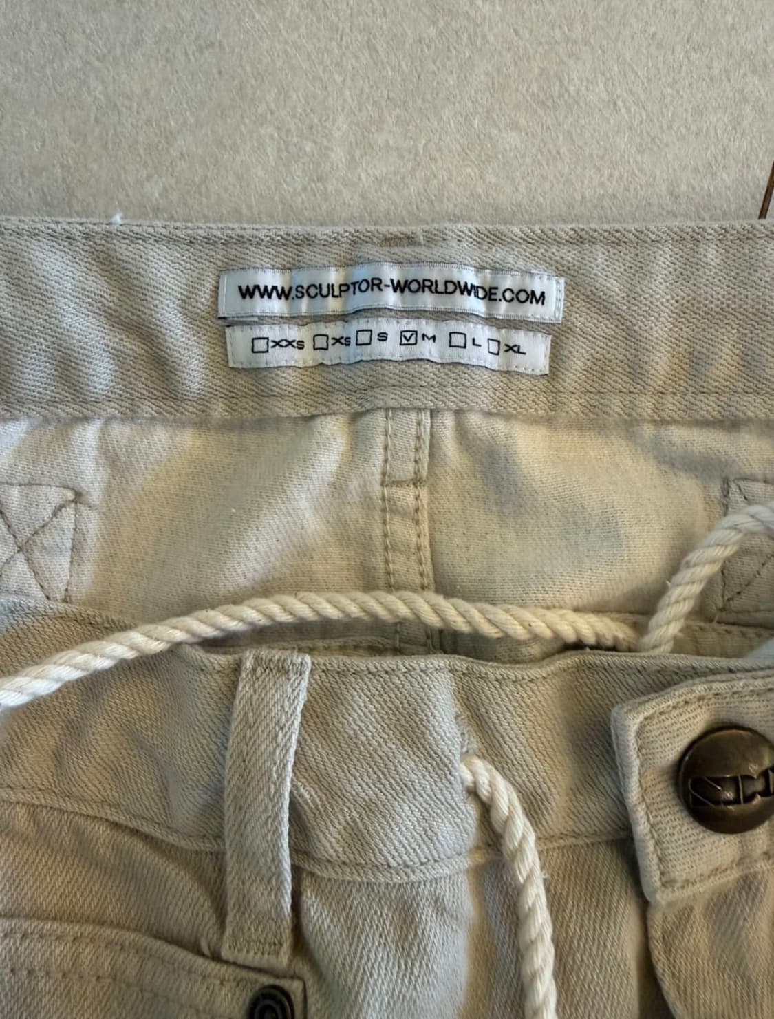 Sculptor Apron Layered Denim Raw M 상품이미지4