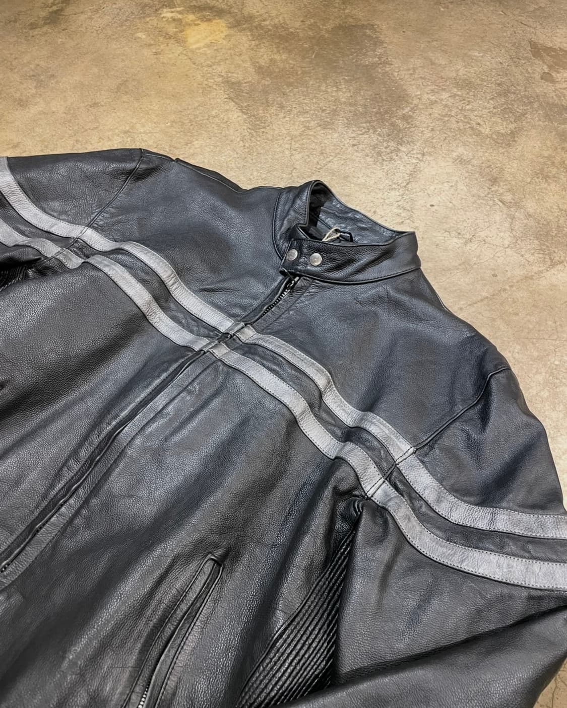 Hot leather 소가죽 모터사이클 재킷 (B5179) 상품이미지3