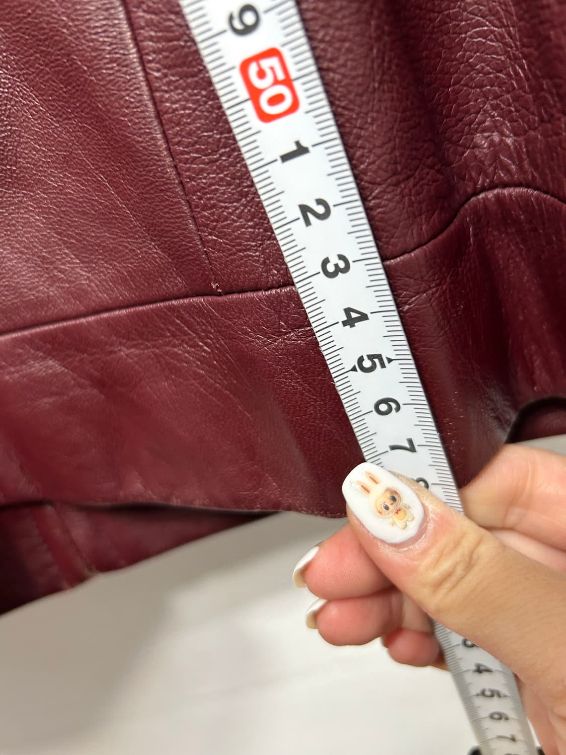 빈티지 여성 버건디 양가죽 자켓 66사이즈  상품이미지6