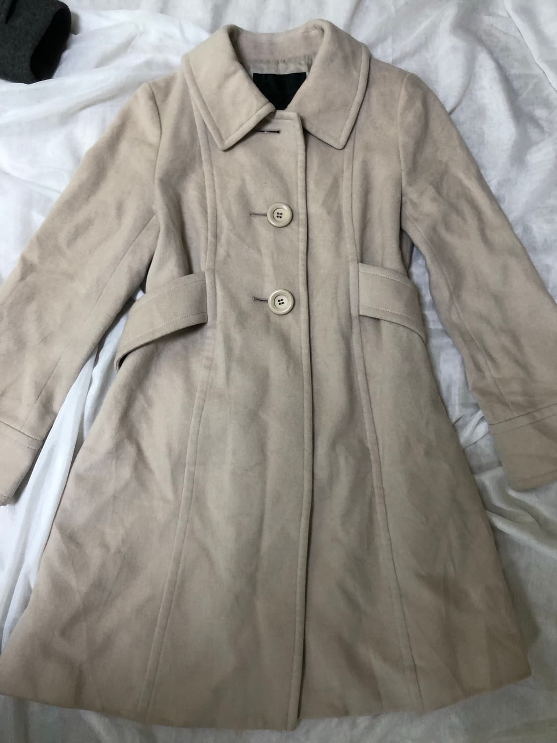 갸루 코트 라떼갸루 오네갸루 롱코트 베이지코트 빈티지 상품이미지5