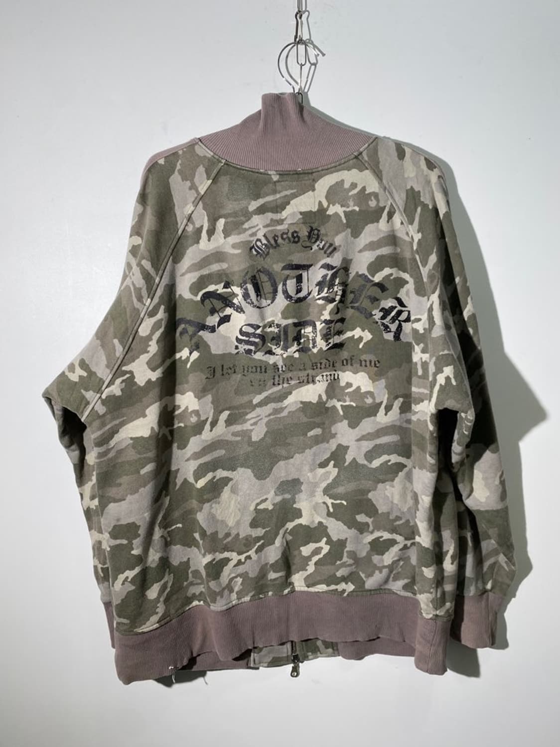 slash number 카모 패턴 져지 집업 상품이미지2