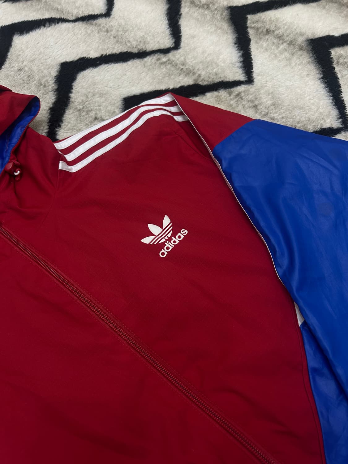 [M]아디다스 파이어버드 후드 바람막이/레드블루 상품이미지1