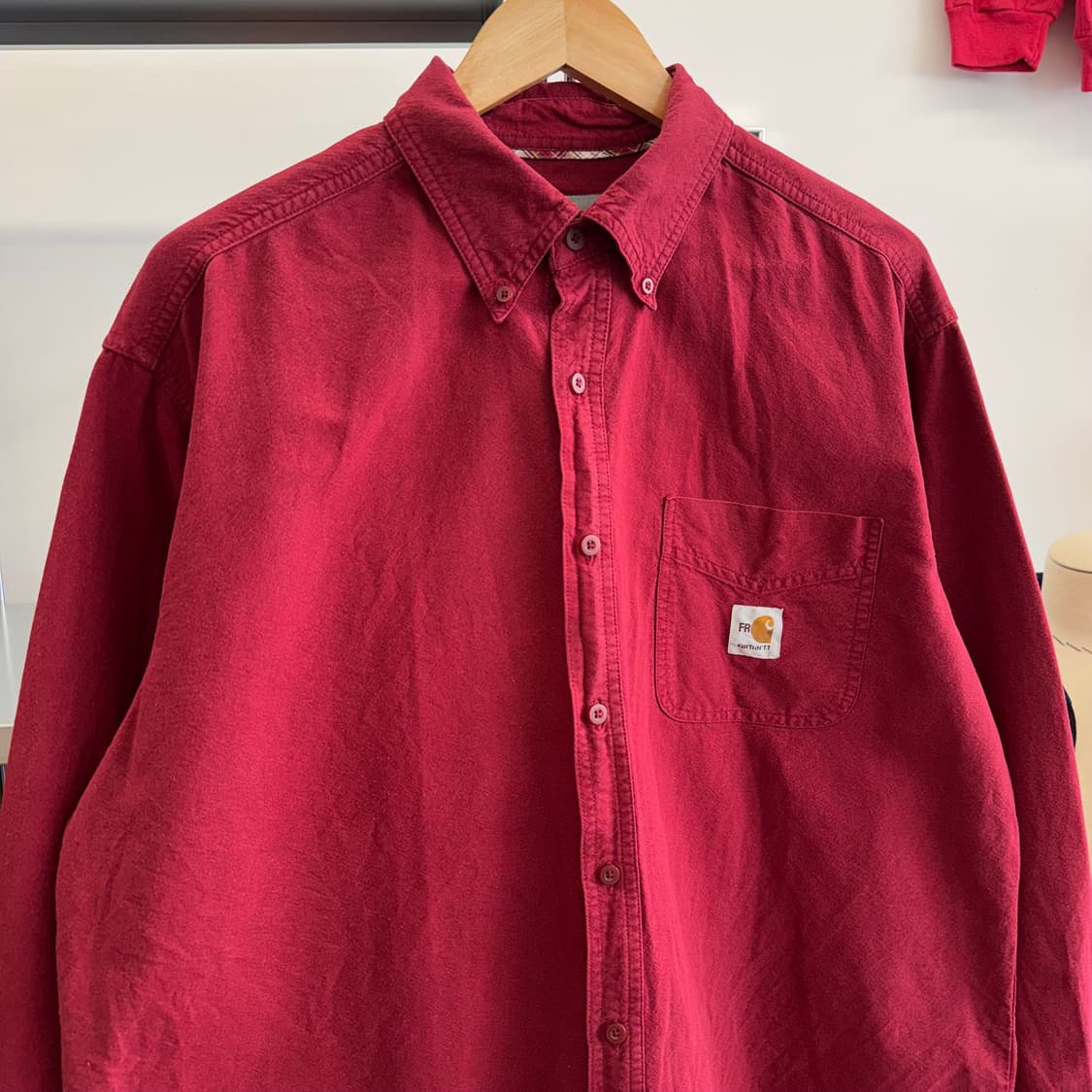칼하트 FR 버건디 셔츠 (L)  상품이미지1