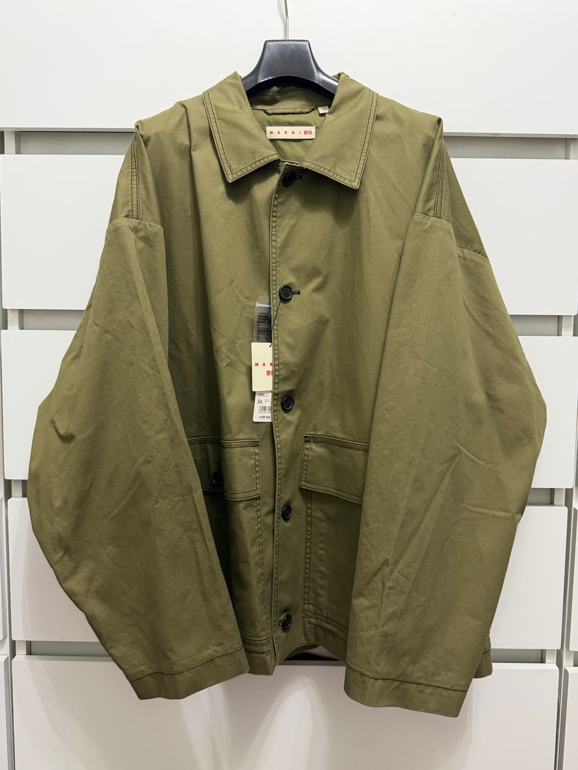 [3XL] 유니클로U 마르니 오버사이즈 유틸리티 자켓 올리브 상품이미지2