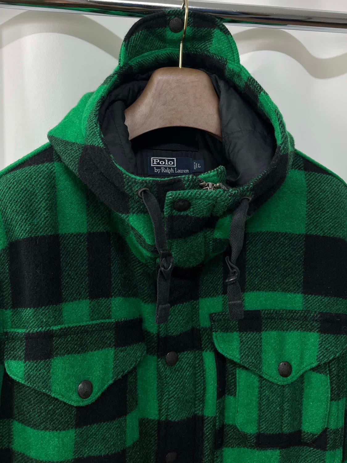 폴로 랄프로렌 버팔로 매키노 카우하이드 엘보 울 헌팅자켓 상품이미지4