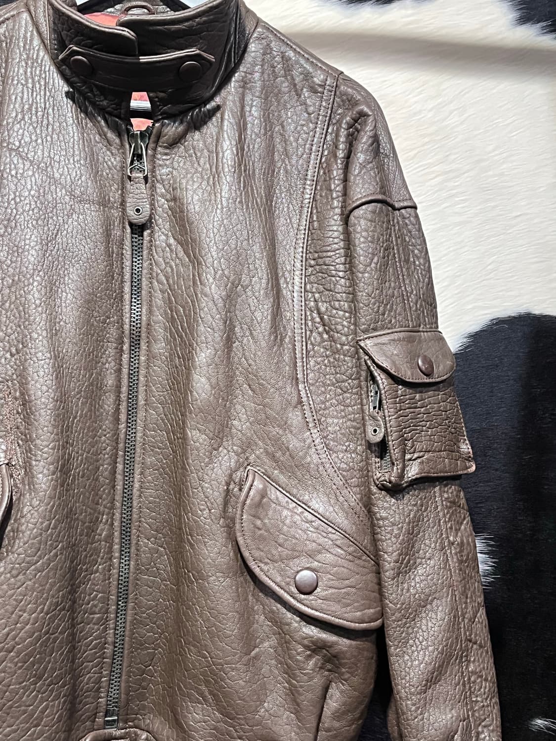 Toma 브라운 레더 자켓 상품이미지4