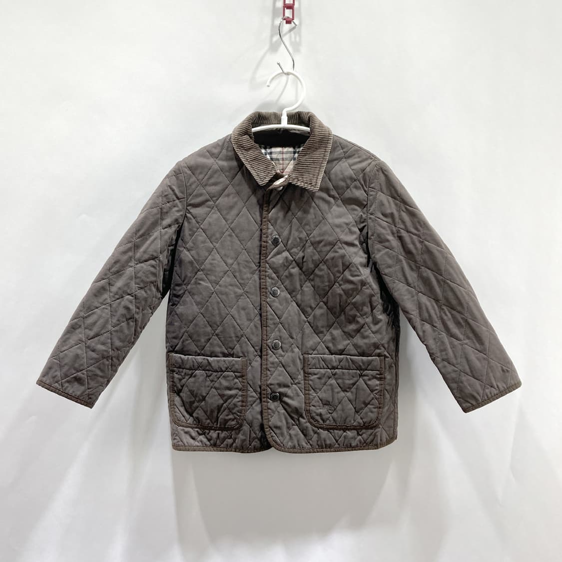 버버리 키즈 카라 퀄팅자켓 정품 브라운 6Y  상품이미지1
