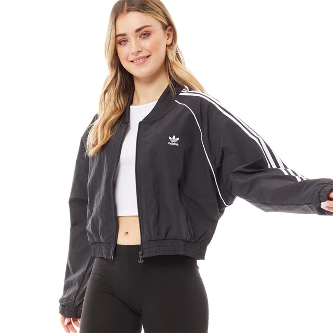 아디다스 로고 크롭 나일론 트랙 재킷 / 쇼트 트랙탑 상품이미지3