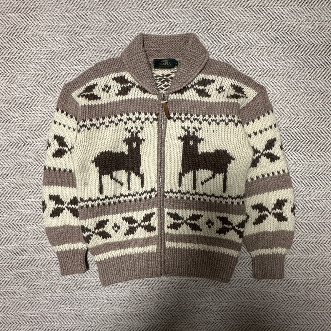 VINTAGE wool knit cowichan cardigan 상품이미지1