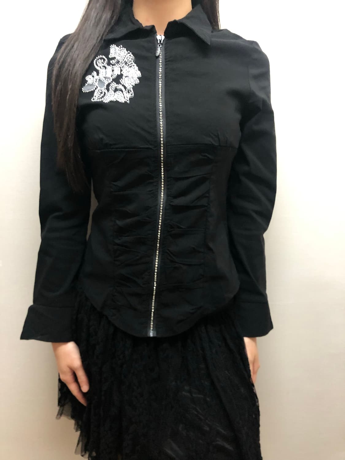 빈티지 블랙 오리엔탈 셔링 자켓 상품이미지5