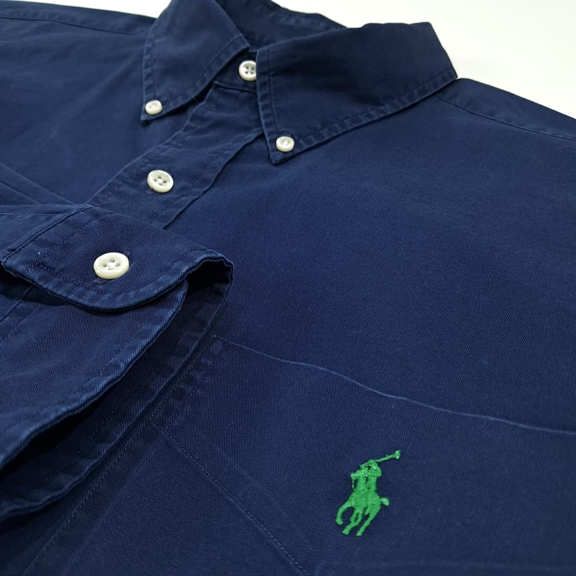CL726 XL 폴로 90s 코튼 버튼다운 로얄네이비 셔츠 남방 상품이미지4