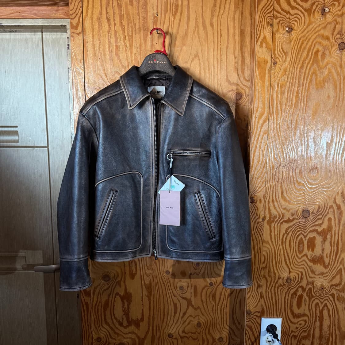  미우미우 나파 레더 시어링 가죽 자켓  상품이미지3