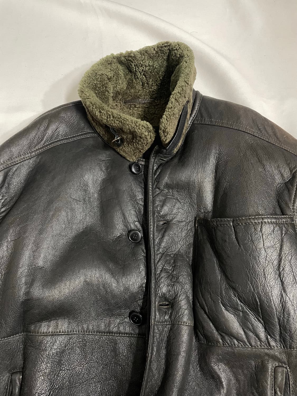 80‘s 지안프랑코 페레 램스킨 무스탕 상품이미지7