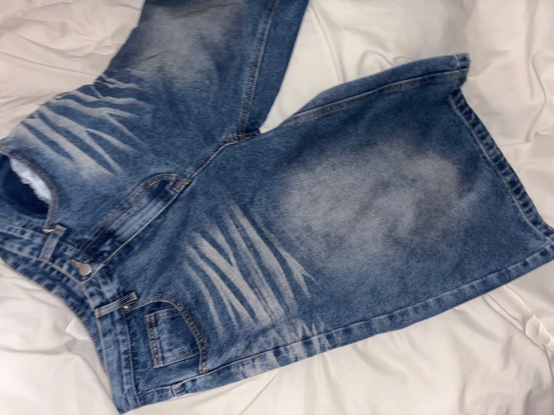 8부 데님 버뮤다팬츠 딥블루  상품이미지4