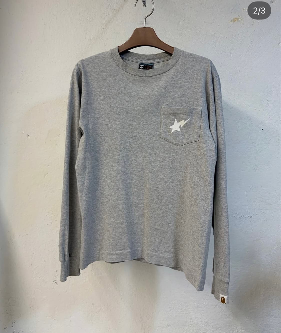 베이프 스타 롱슬리브 티셔츠 상품이미지2