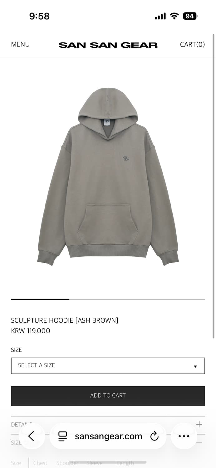 산산기어 스컬처 후드 판매합니다 상품이미지2