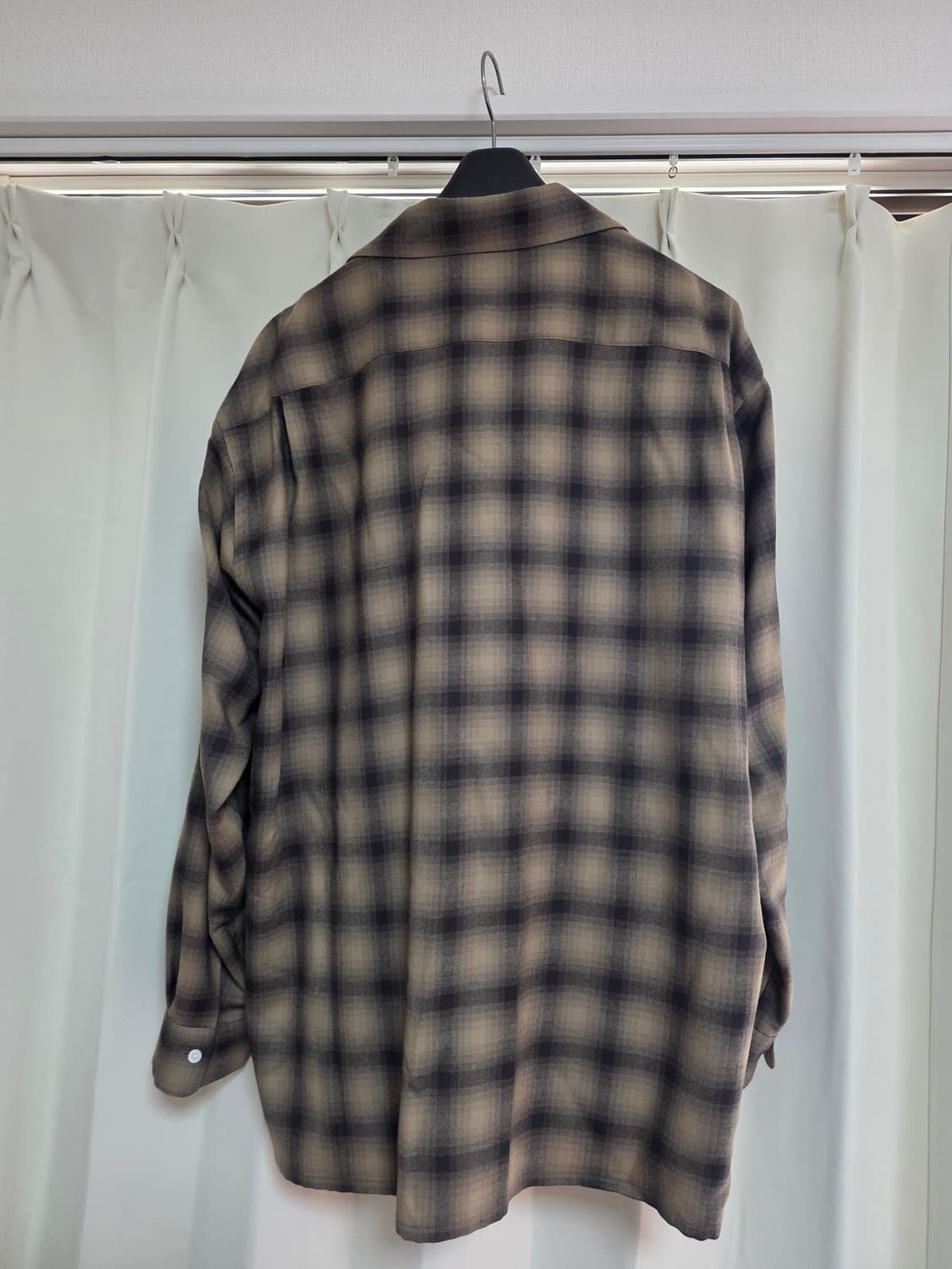 25FW 캡틴선샤인 울 옴브레 오픈칼라 셔츠 5사이즈(42) 상품이미지3