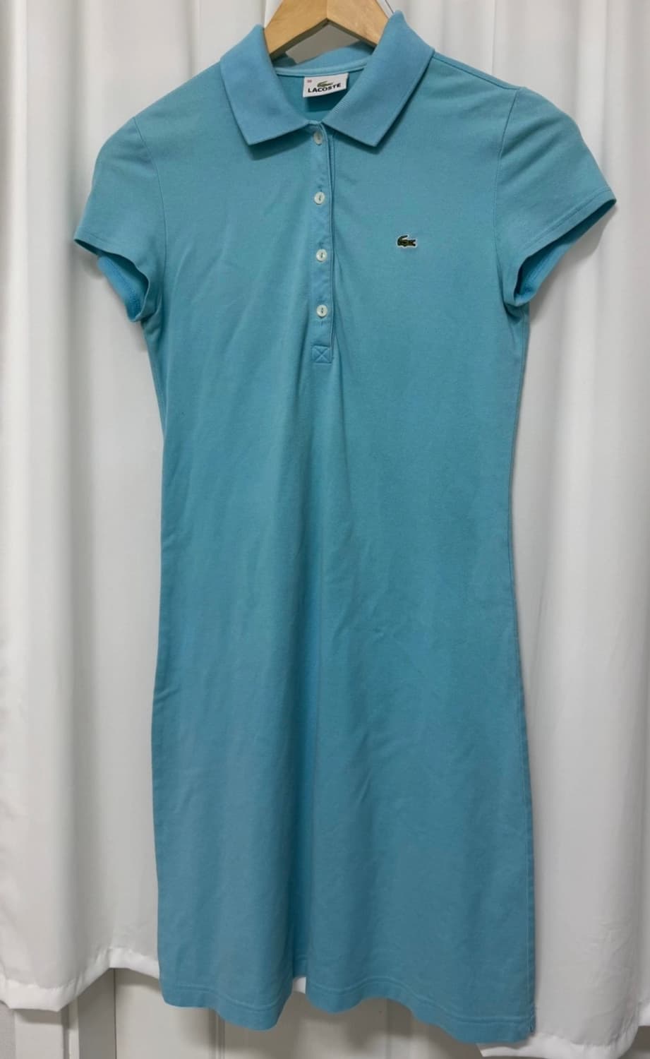 라코스테 하늘색 피케 원피스 상품이미지3