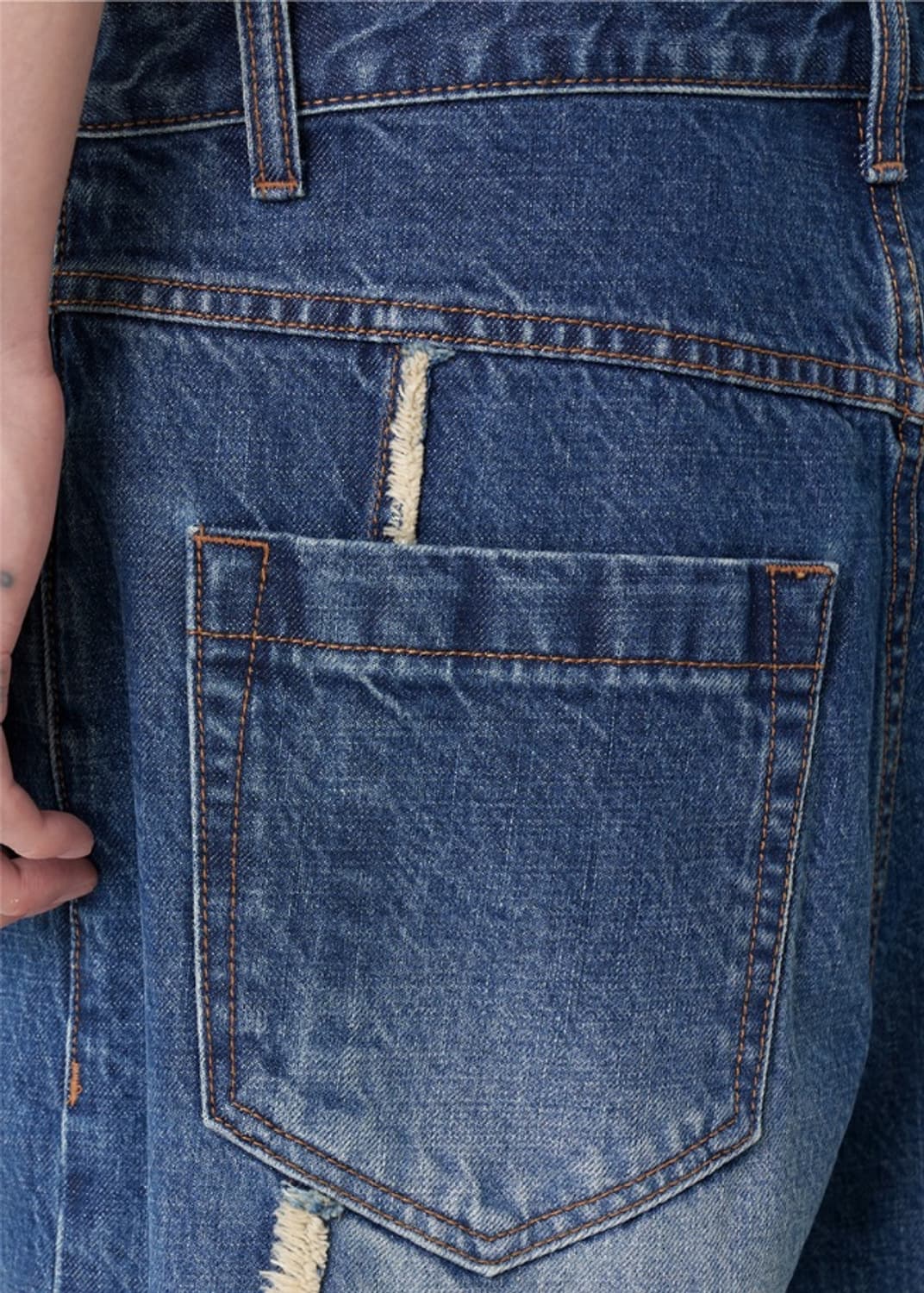 노운 wave cut denim pants 상품이미지3