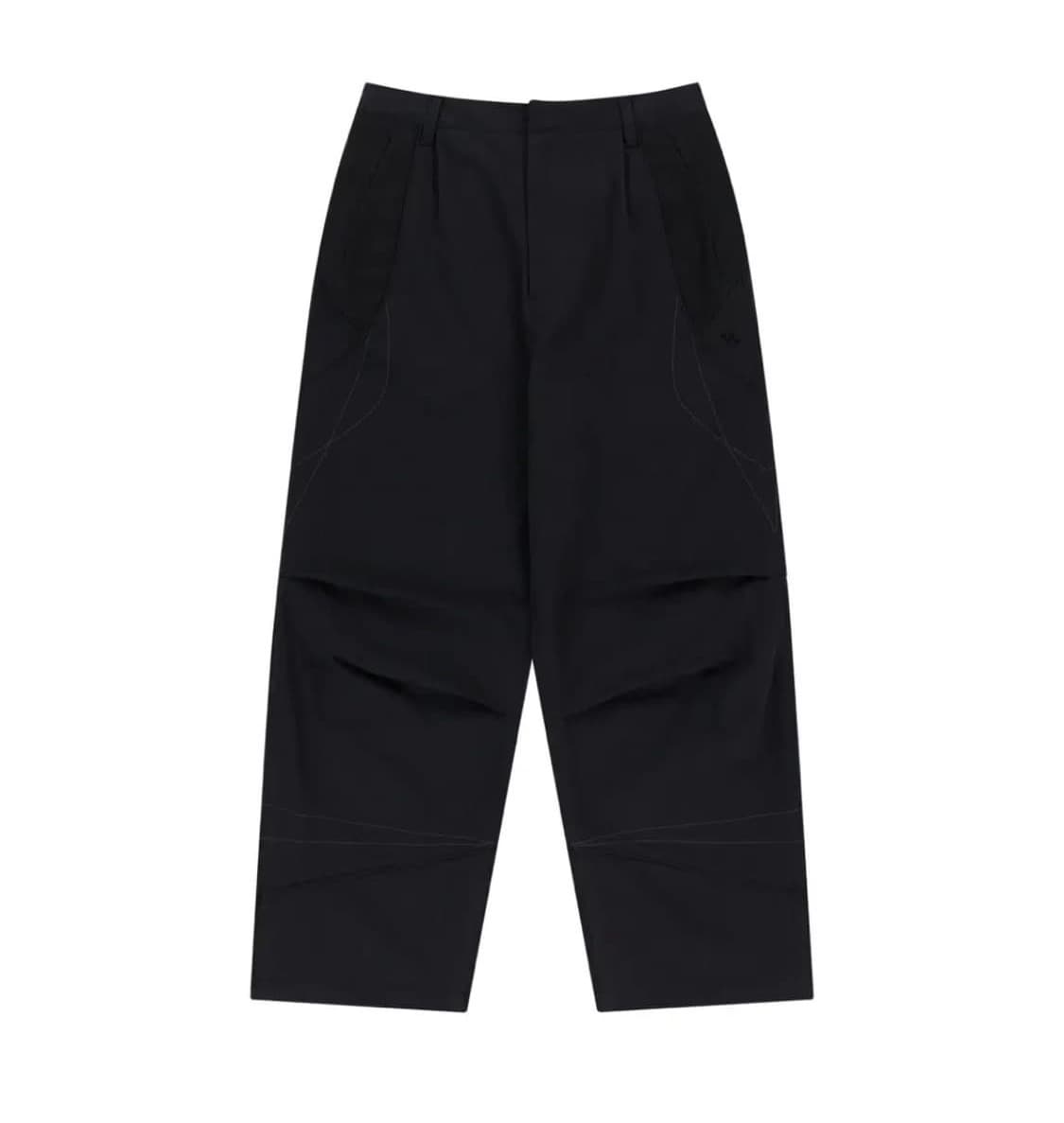 (구매) 산산기어 린넨 블록 팬츠 블랙 상품이미지1