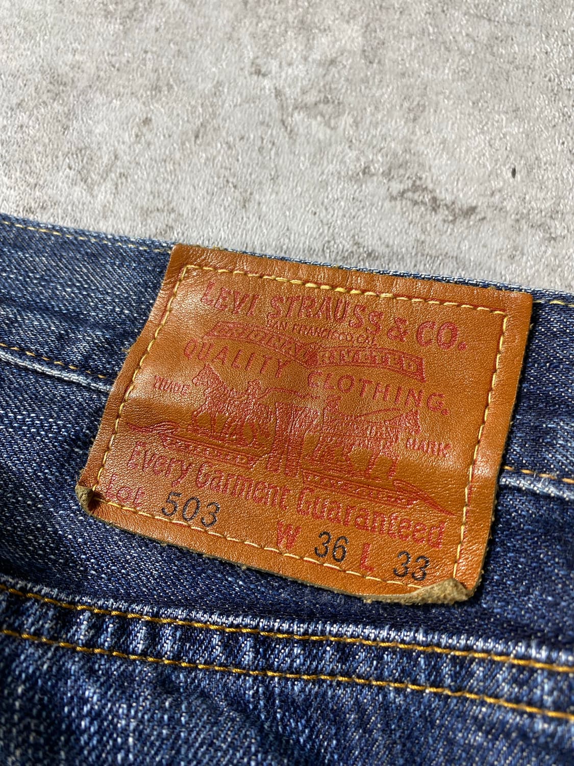 [34] 00s Levi's 503 리바이스 셀비지 와이드 데님팬츠 상품이미지9