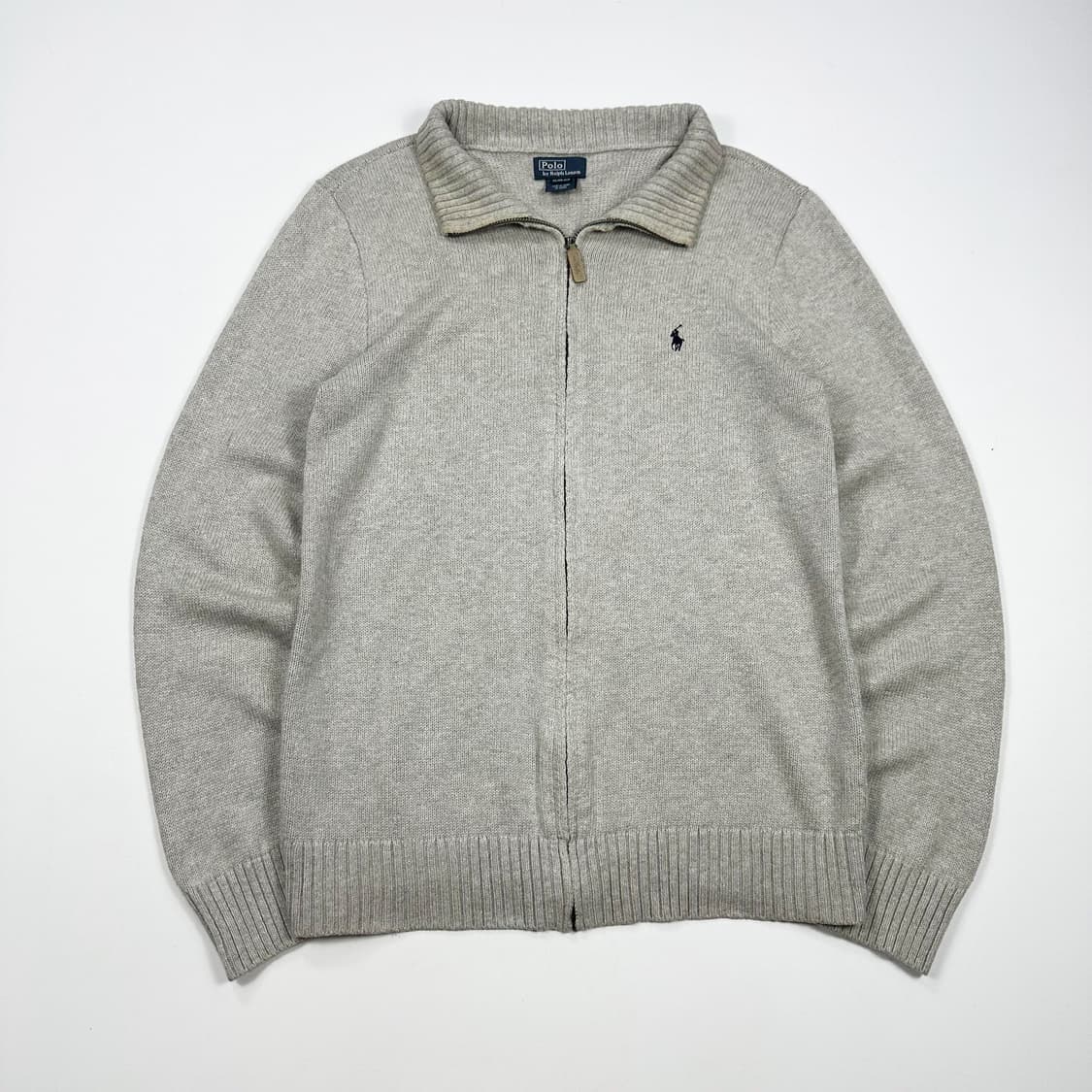 폴로 랄프로렌 걸즈 클래식 니트 집업 그레이 걸즈XL 상품이미지1