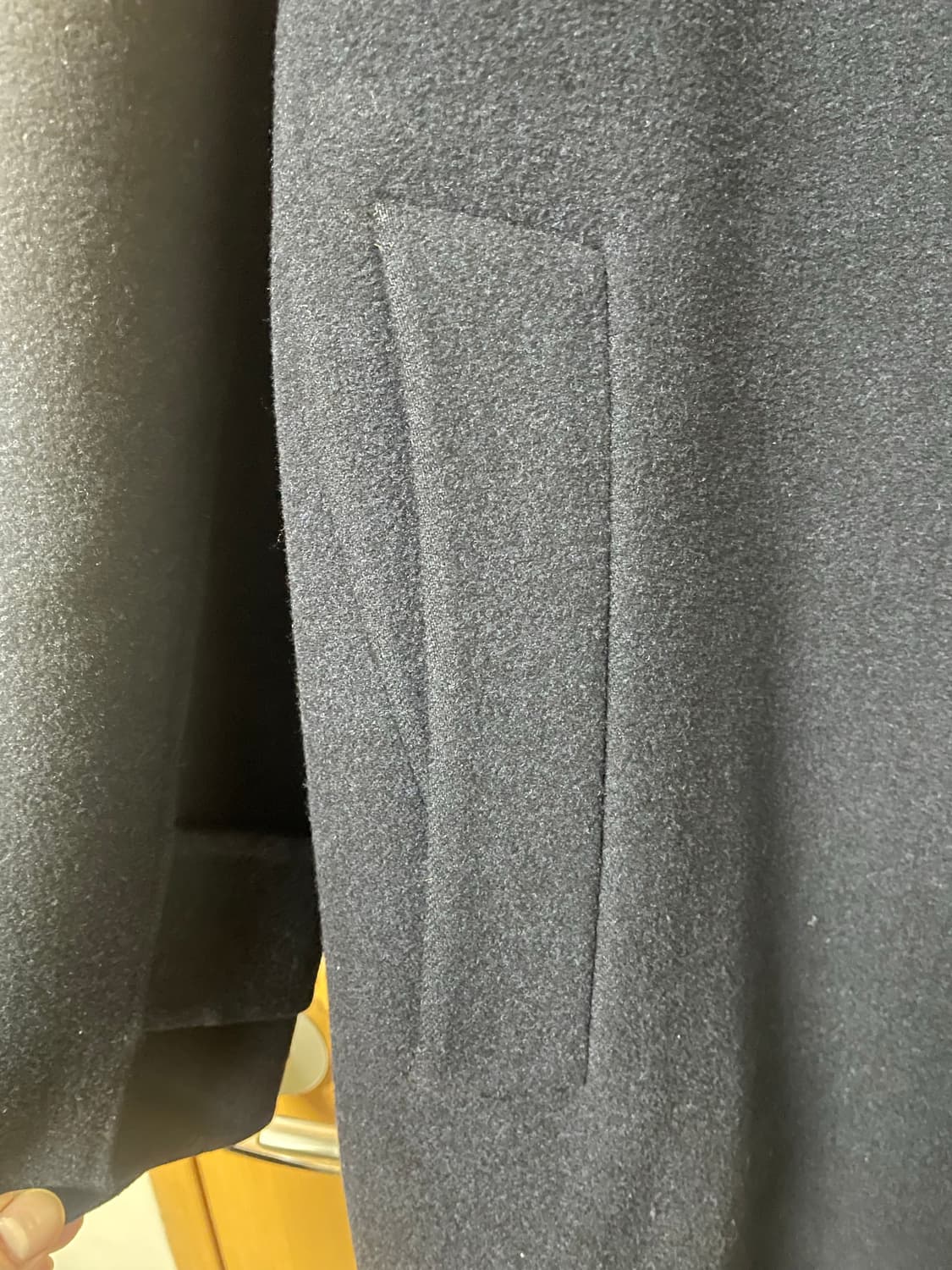 타임옴므 /  울 캐시미어 블랜디드 롱코트/ 105/ 네이비 상품이미지4