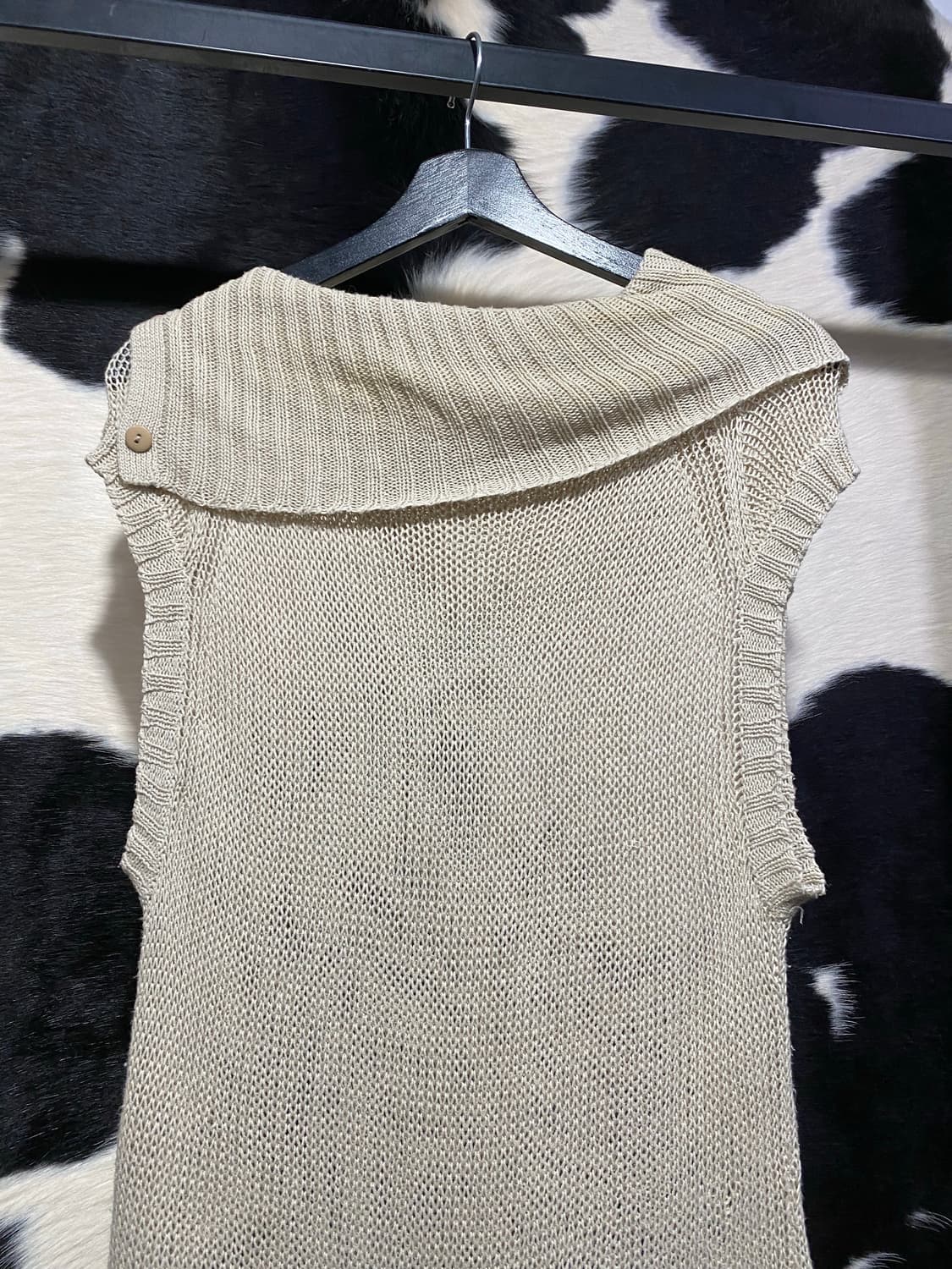 Japanese vtg 그런지 넥드레이프 니트 상품이미지7