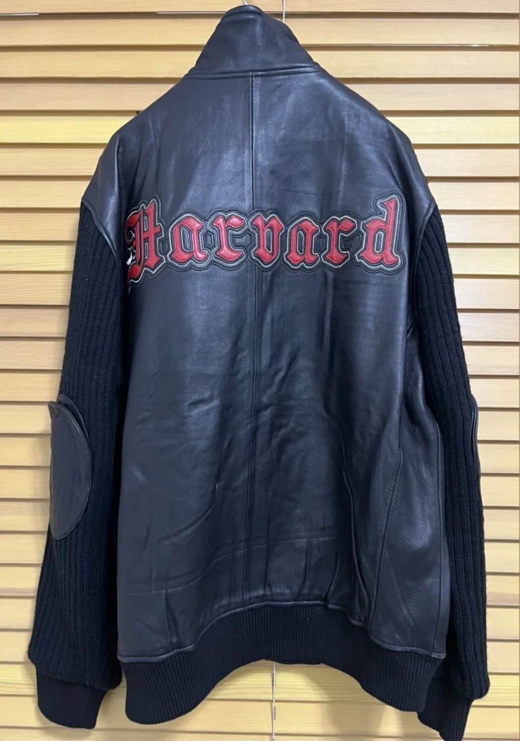 하버드 남성 블랙 바시티가죽자켓 
 상품이미지8