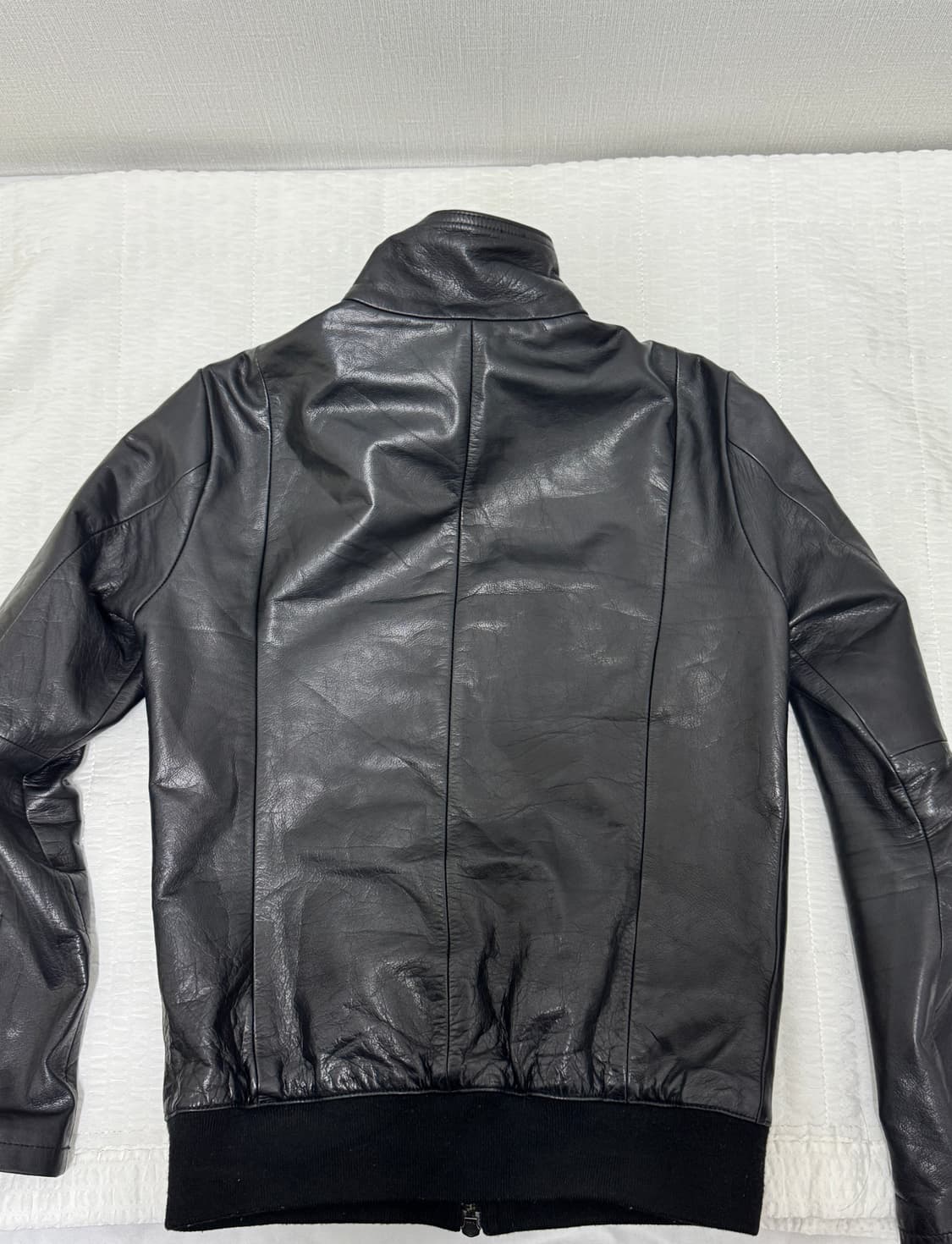 High neck leather bomber jacket(오늘만 이가격) 상품이미지3