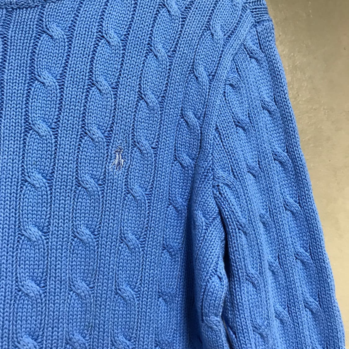폴로 랄프로렌 케이블 니트 블루 M(W) 상품이미지4