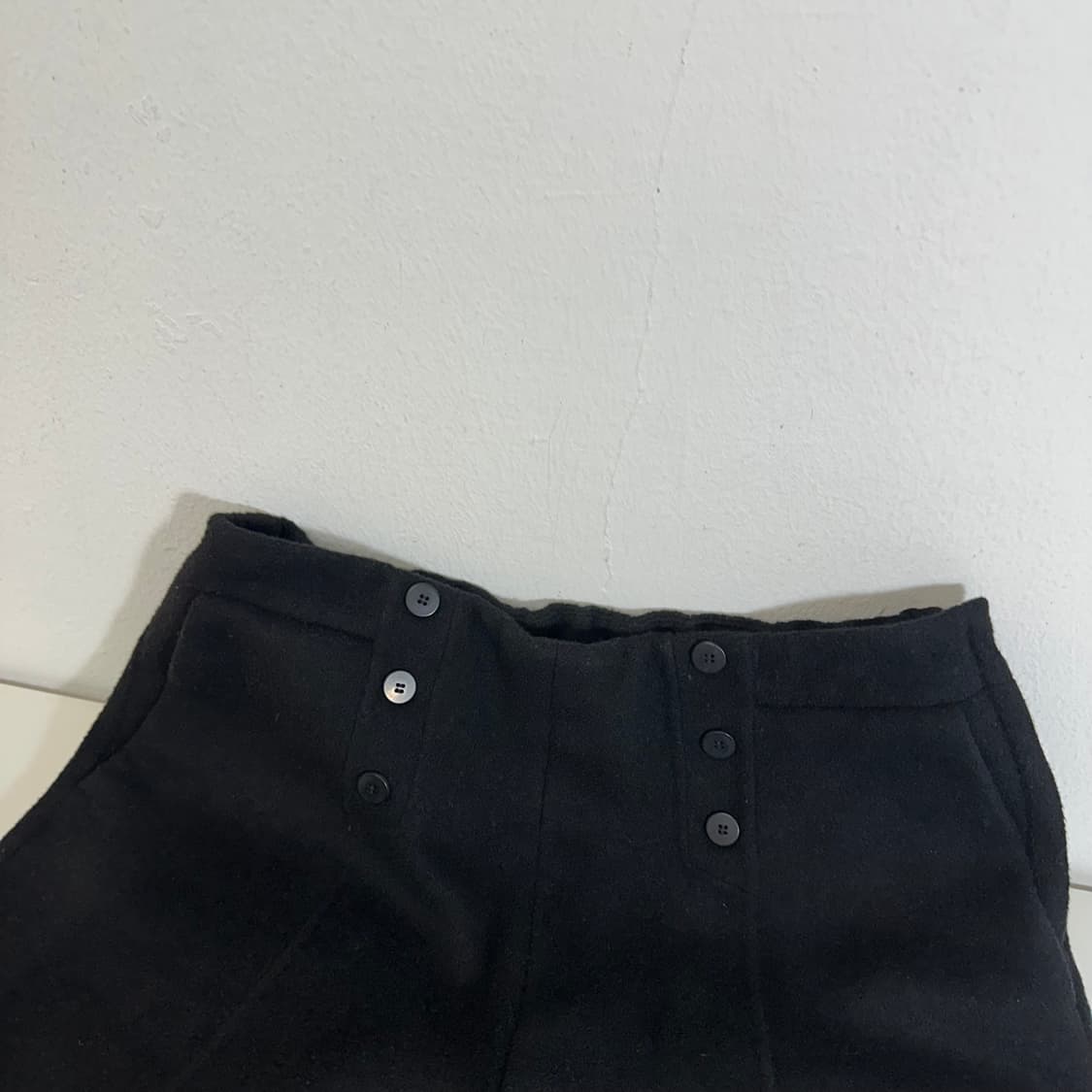 77 SOWOOL 소울 블랙 8부 울 슬랙스 상품이미지2