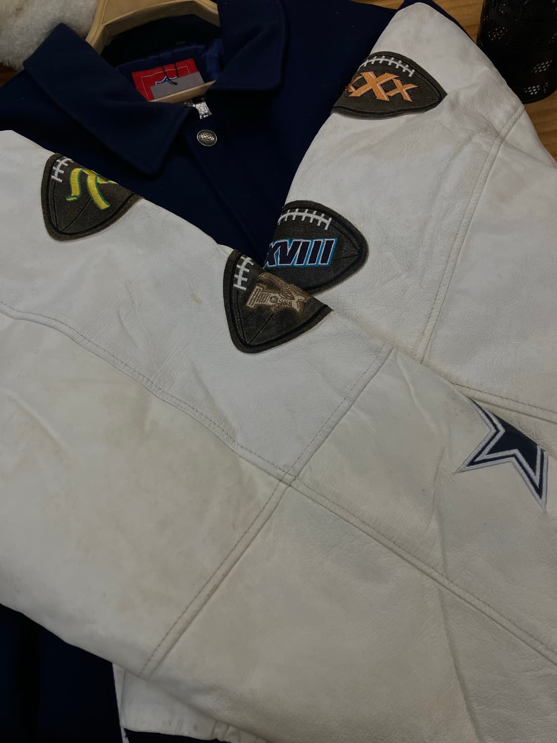 NFL 댈러스 카우보이스 바시티자켓 네이비 4XL  상품이미지3