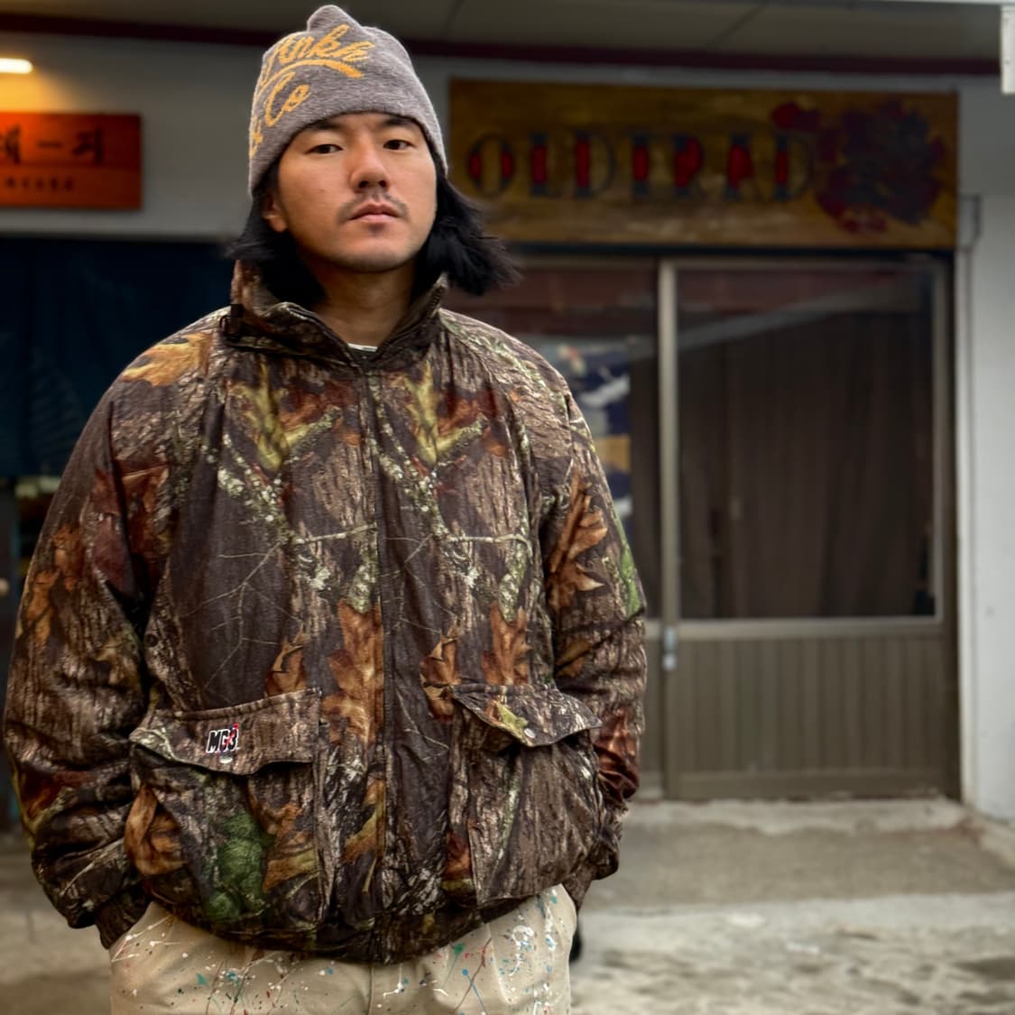 80‘s 울리치 코튼우드 카모 패턴 리버시블 마운틴 파카 XL 상품이미지8