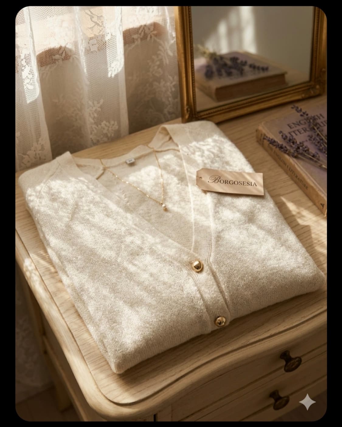 (고급소재) 이탈리아 보르고세시아 원사 캐시미어 가디건 - 아이보리 상품이미지1