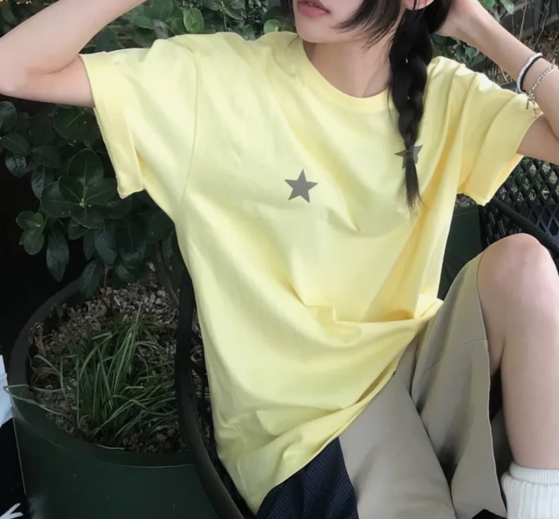 더바이닐하우스 스타 티 옐로우 (star tee yellow) 상품이미지1