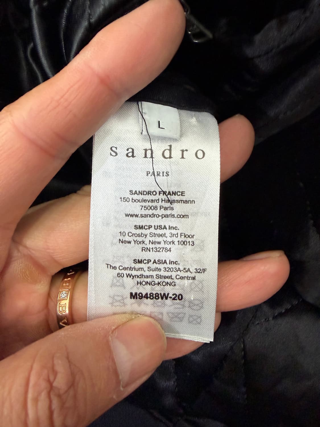 정품) 산드로옴므 퍼 자켓 L 상품이미지7