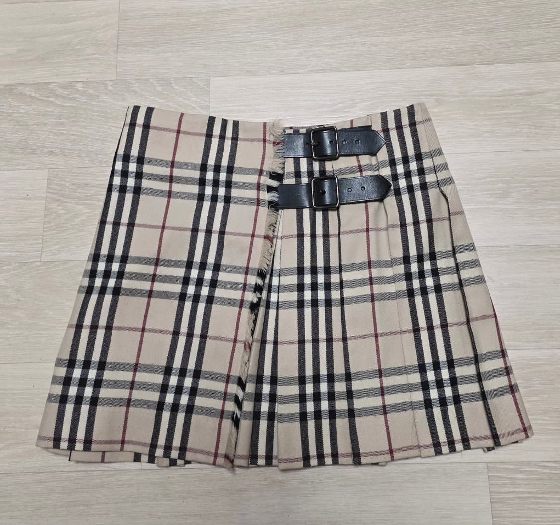 버버리 플리츠 랩 스커트 usa4 28~30 정품  상품이미지1